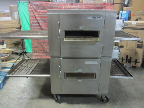 Used Lincoln 1040 Double Gas Conveyor Pizza Ovens