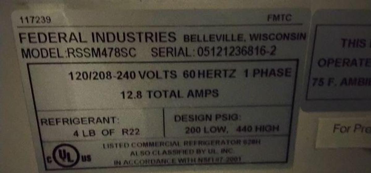 Used FEDERAL 47" REFRIGERATOR  GRAB AND GO OPEN DISPLAY FOOD DISPLAY -10 available