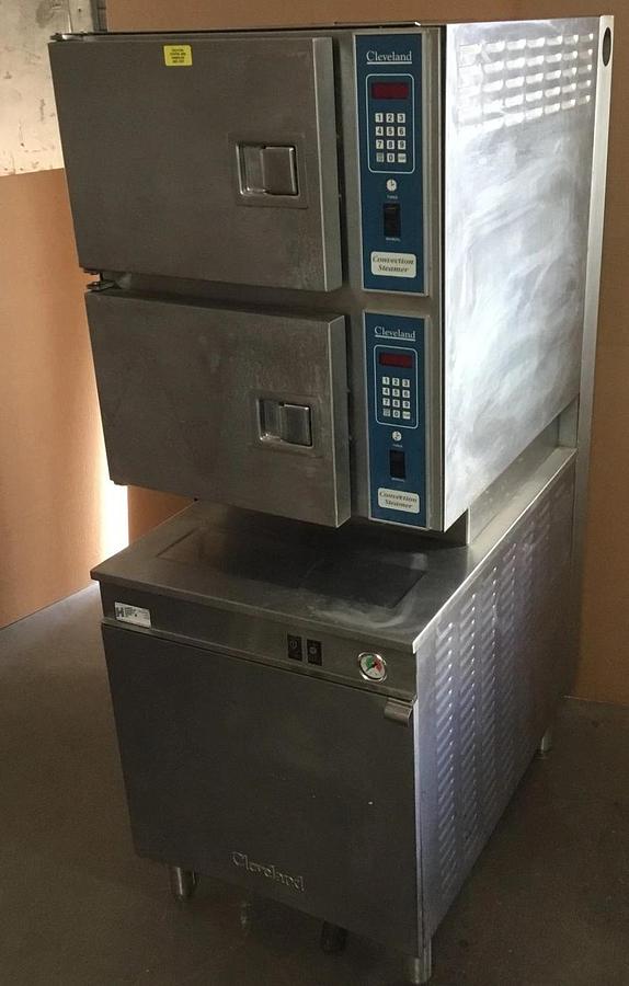 Used Cleveland Range 24CGM200 Commercial Gas Convection Steamer 2 Compartment