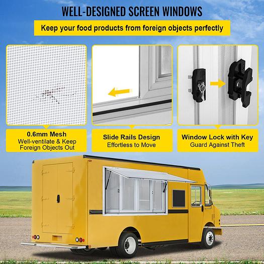 60" X 30" Concession window with awning