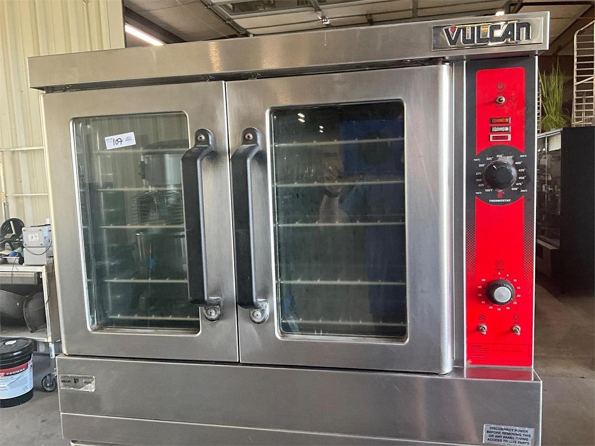 Used Vulcan gas double stack convection oven