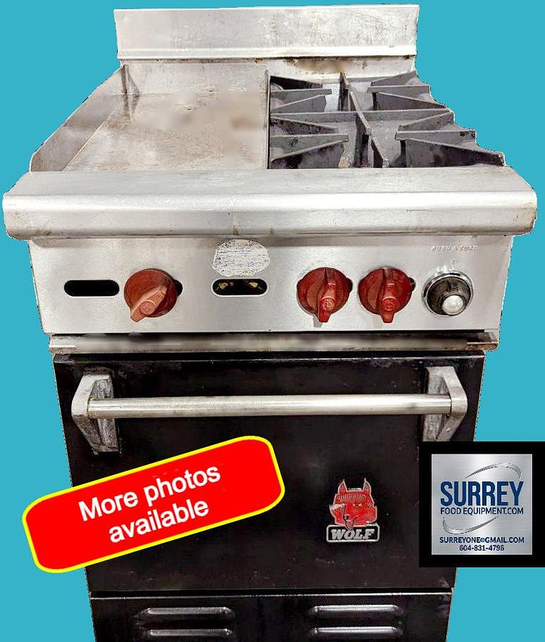 Used  Wolf Gas 2 Burner Range w/Griddle & Standard Oven