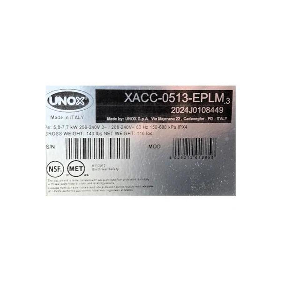 Used Unox XAVC-0511-EPRM Electric Countertop Combi Oven with XAVHC-HC11 Ventless Hood and Stand
