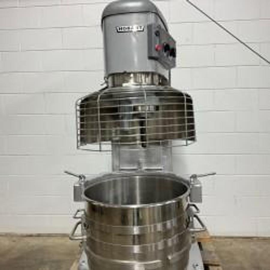 Used Hobart 140 Quart Mixer HL1400 With Bowl Guard and 80 Quart Step Down