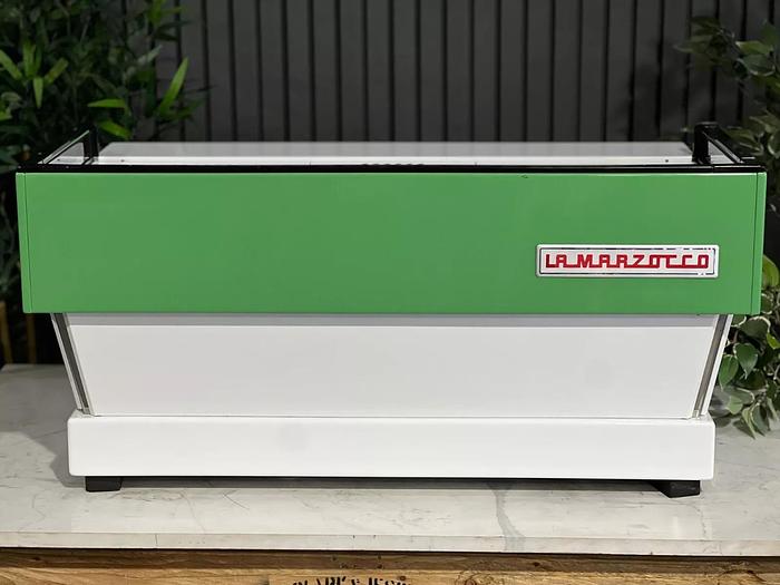 Refurbished LA MARZOCCO LINEA CLASSIC 3 GROUP ESPRESSO COFFEE MACHINE CUSTOM WHITE & GREEN
