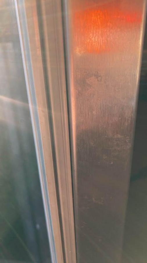 Used Beverage Air 2 door upright refrigerator - SEE VIDEAL