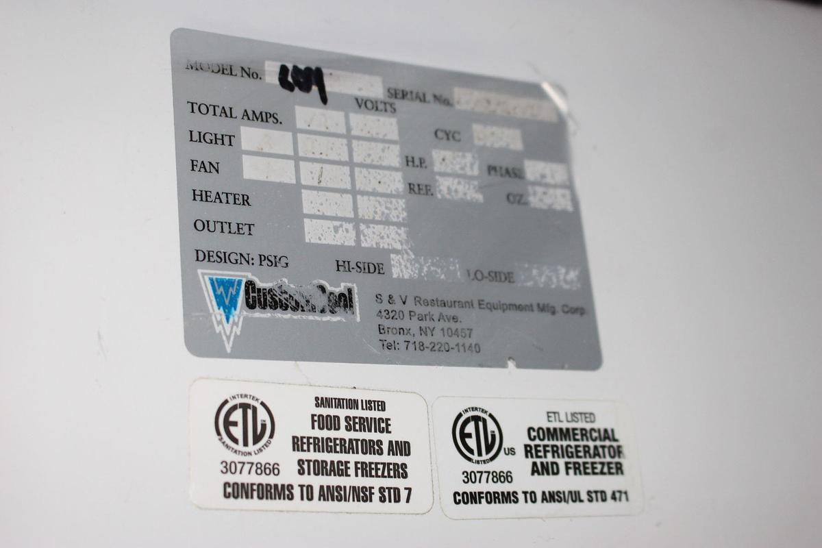 Used Custom Cool 2 Sliding Glass Door Refrigerator Model: LD48 - Scratch & Dent