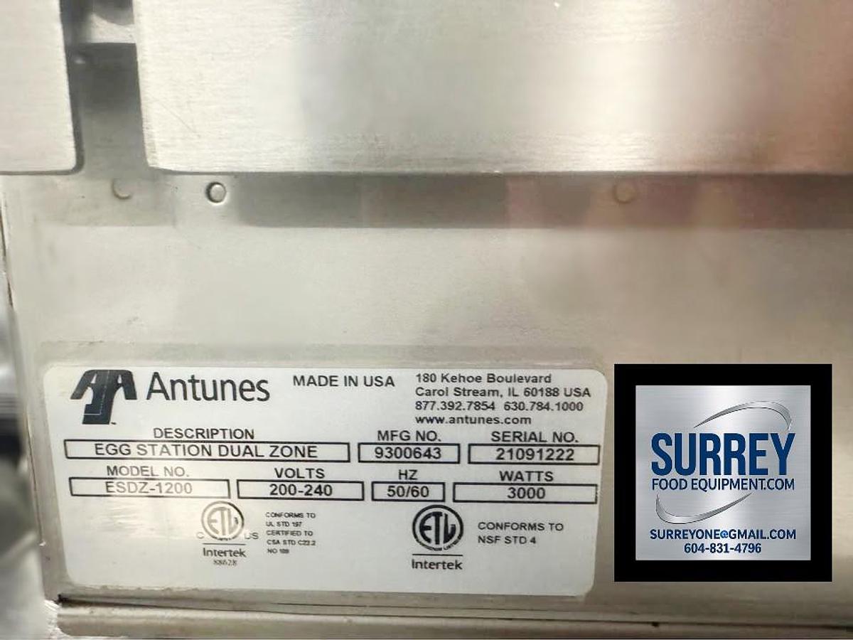 Used Antunes Egg Station with Dual Zone ESDZ-1200