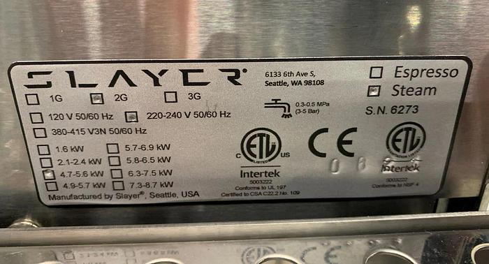 Refurbished Slayer Steam LP Two Group Coffee Machine - warranty - buy or rent $37.09 daily