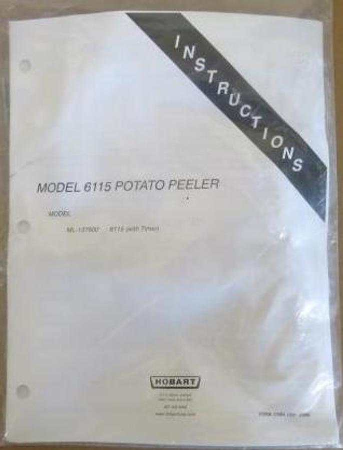 Used Hobart 6115 20 lb. Countertop Potato Peeler