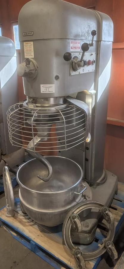 Used Hobart Model M802 - 80 Quart Mixer with Bowl, - has bowl guard - 2 AVAILABLE