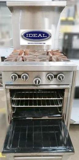 Used Garland Gas 4 burner range with oven