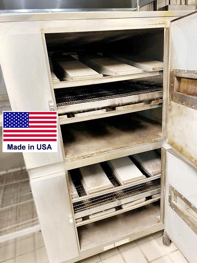 Used Lincoln impinger 1450 double stack pizza ovens