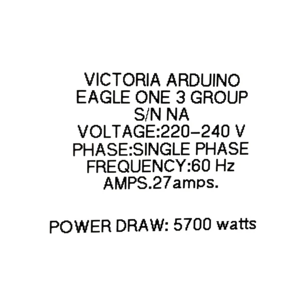 Used Victoria Arduino Eagle One 3 Group Espresso Machine