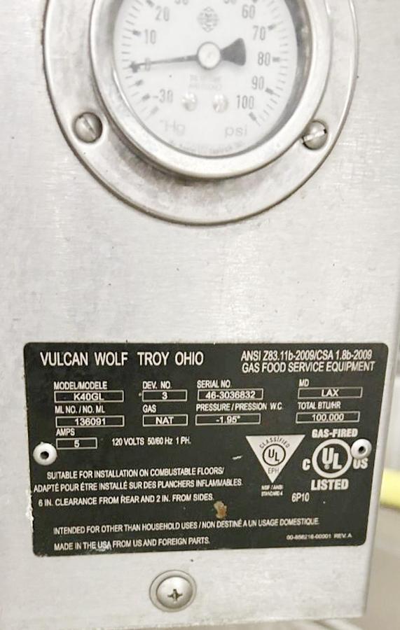 Used 2021 VULCAN 40 GALLON STEAM JACKETED KETTLE