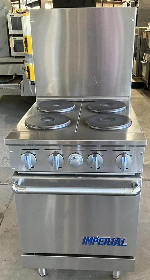 Used Imperial IR-4-E 24" commercial 4 Element Electric Range w/ Standard Oven