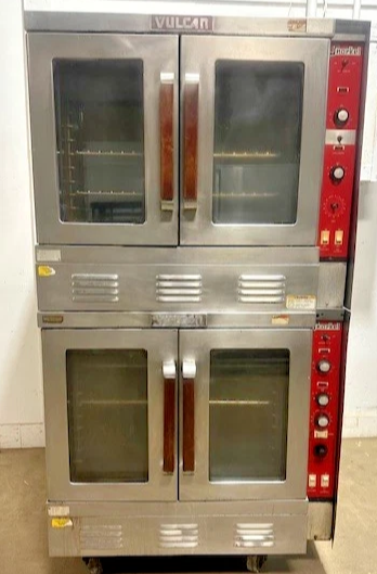 Used VULCAN SG1010T" COMMERCIAL N GAS DOUBLE STACK CONVECTION OVEN 