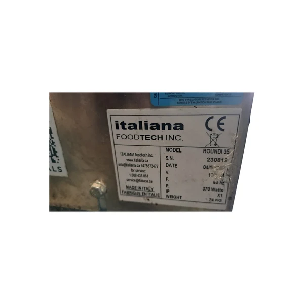 Used Italiana Foodtech Roundi 35 Dough Rounder - LIKE NEW