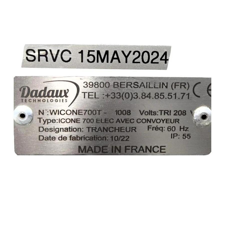 Used Dadaux ICONE700-CONV-BAND Meat Slice - WARRANTY