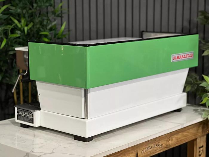 Refurbished LA MARZOCCO LINEA CLASSIC 3 GROUP ESPRESSO COFFEE MACHINE CUSTOM WHITE & GREEN
