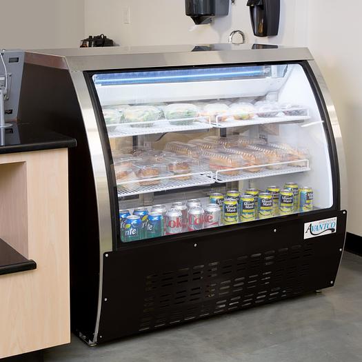 47" wide curved glass refrigerated Deli Case - 3 colors