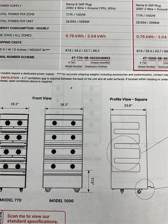 Used New Flexeserve Zone 4 heated display 1000 Square - 4 Available - BRAND NEW 