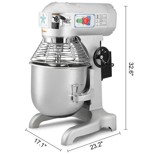 1.5Hp 30 Qt Commercial Bakery Mixer Dough Blender Food Mixer Gear Driven - BRAND