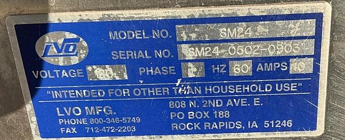 Refurbished LVO dough roller sheeter on casters