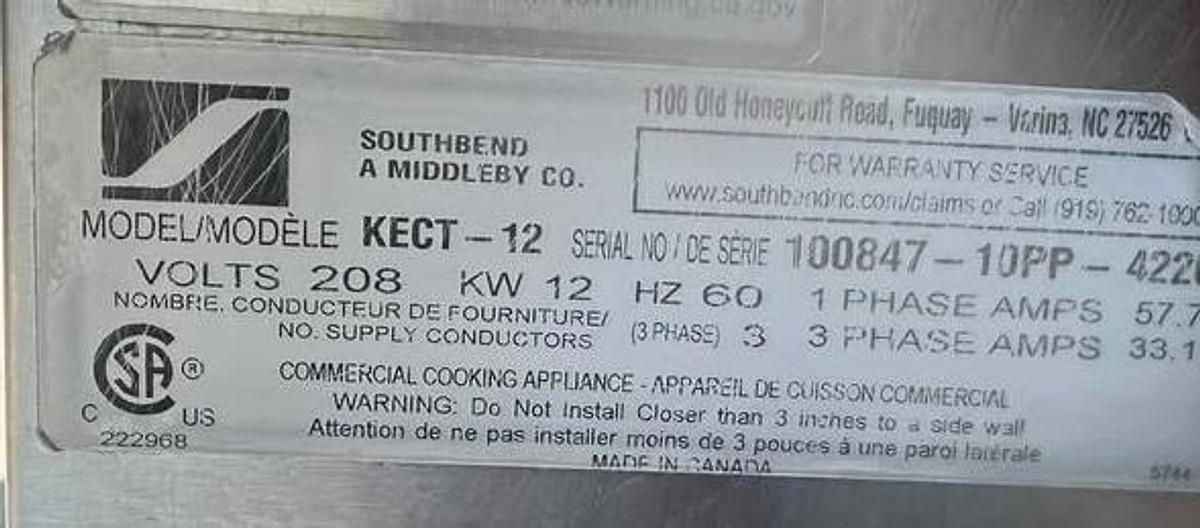 Used Crown Southbend Tilt Tilting Kettle Boiler 12 Gallon KECT-12 