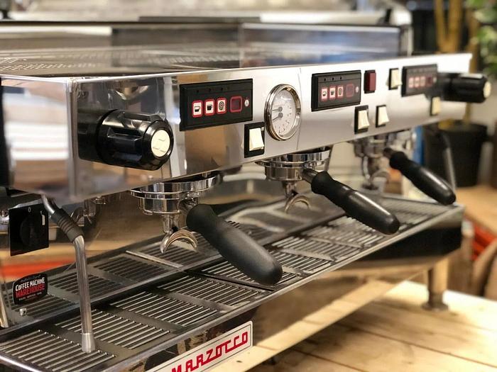 Refurbished LA MARZOCCO LINEA CLASSIC AV 3 GROUP GOLDEN BROWN ESPRESSO COFFEE MACHINE CAFE