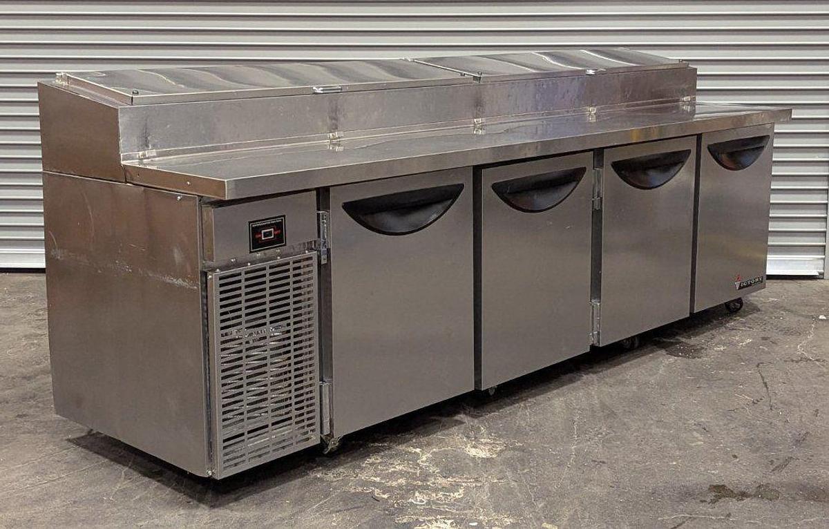 Used Victory VPT-119 119" Four Door Refrigerated Pizza/Salad & Sandwich Prep Table
