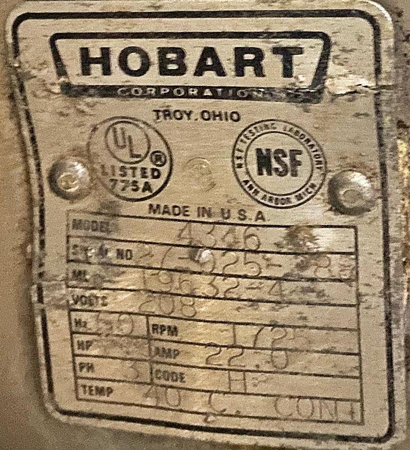 Used Hobart 4346 Meat Mixer/Grinder - warranty