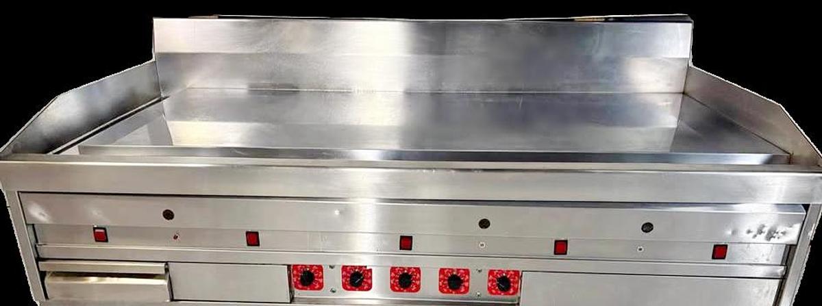 Used Magikitch’n 60” Polished Gas Griddle - mirror finish 
