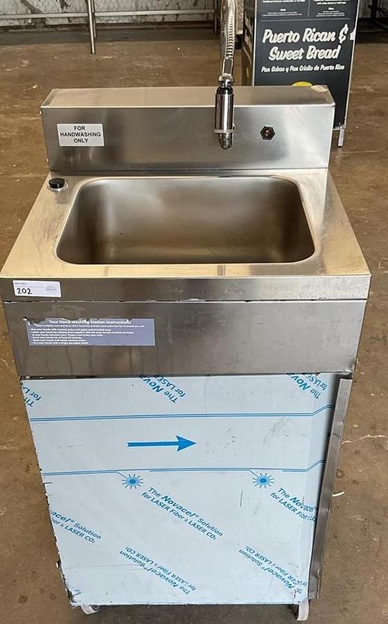Used Hot and cold water -portable hand sink