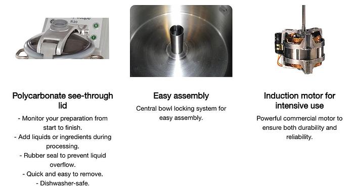 Robot Coupe - Vertical Food Processor 20 L SS Bowl - R20