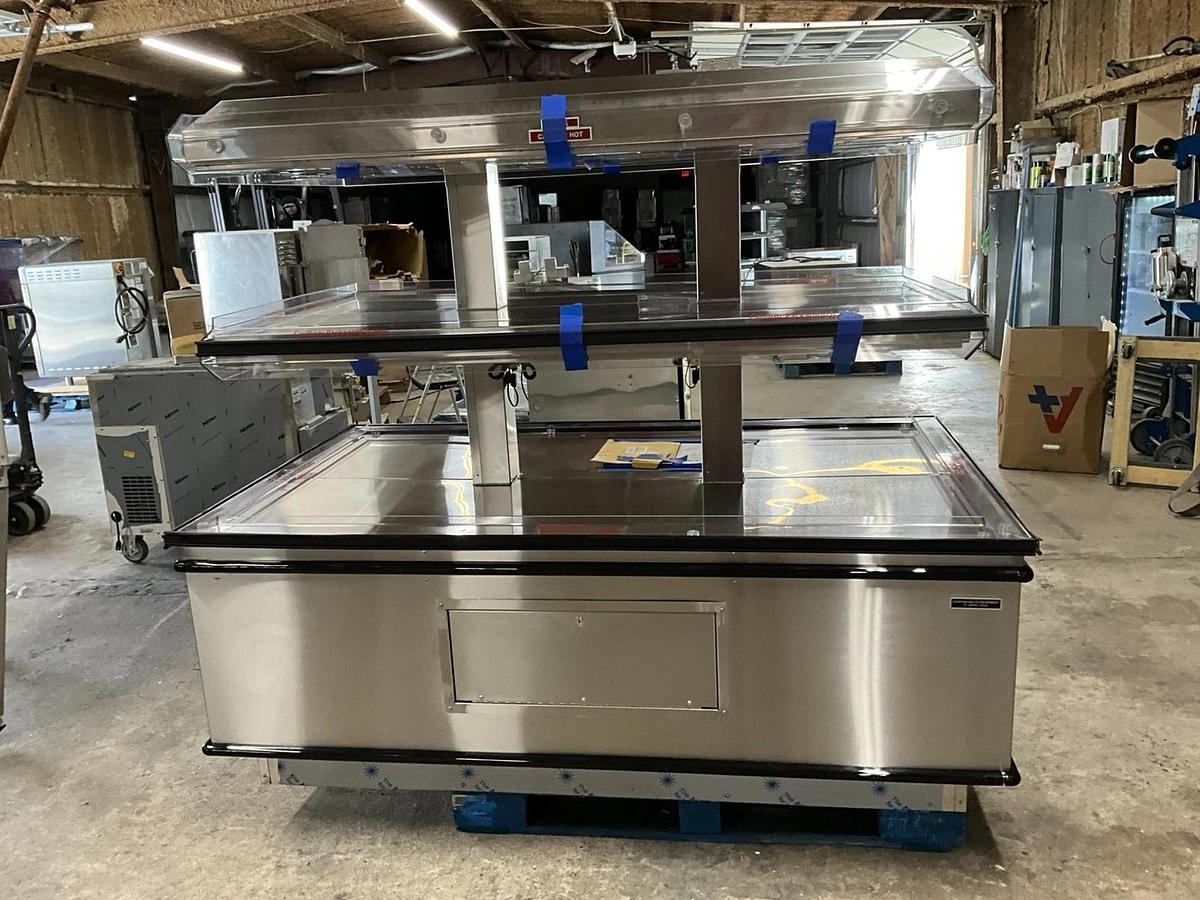 Used 024 Custom Deli island Hot Food Merchandiser Self-Service Heated Warmer DILW6H - BRAND NEW