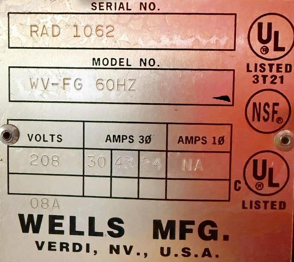 Used Wells Wv-fg ventless fryer griddle only - INSTANT RESTAURANT - BIG REVENUE MAKING 