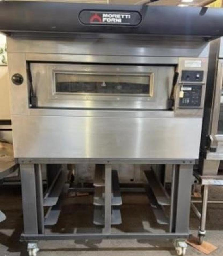Used Moretti forni commercial pizza deck oven 52x39x64