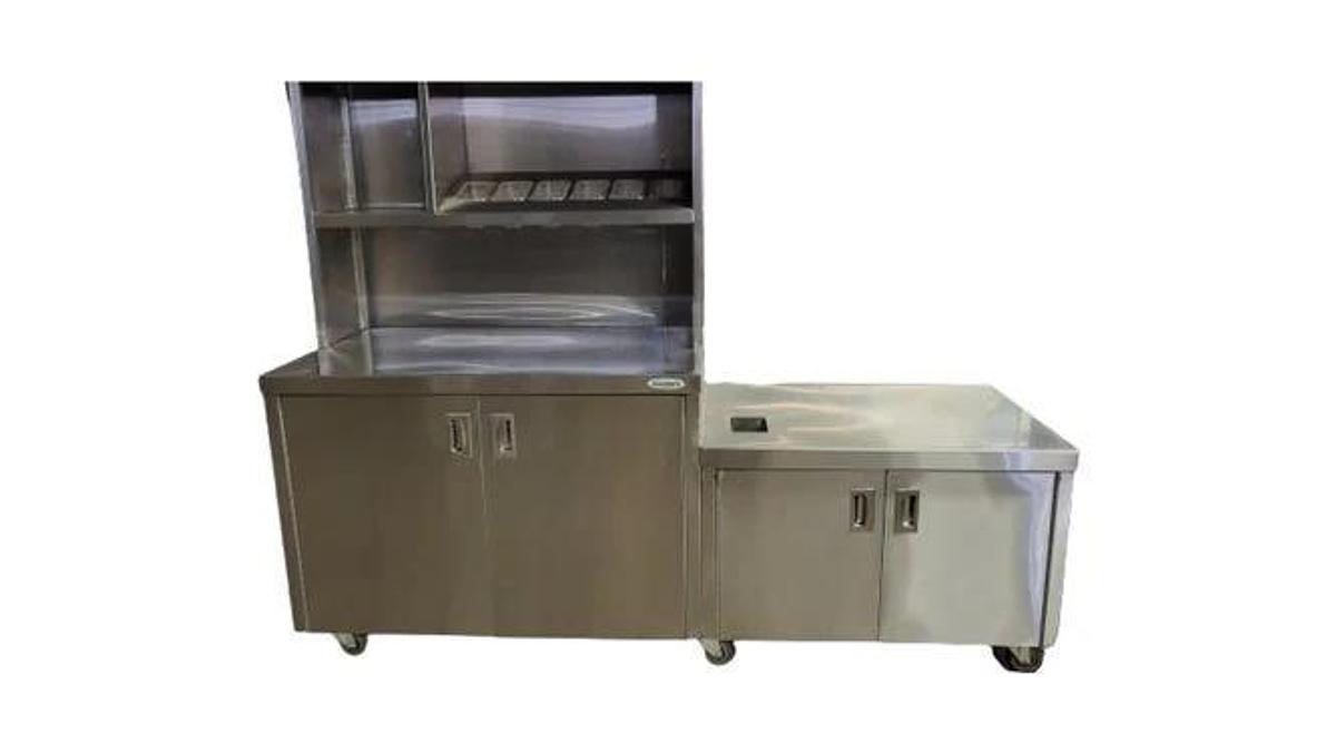 Used Custom Stainless steel Service & Packaging Station