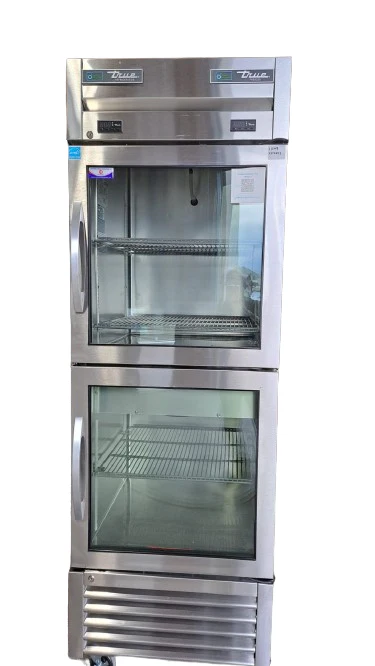 Used True - T-23DT-G-HC~FGD01 - Freezer -1 Section - 2 Stacked Glass Doors - 30 Inch -warrantty