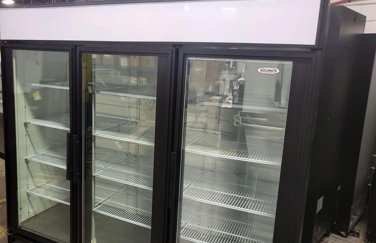 Used True GDM-72F-LD Three Glass Door Freezer