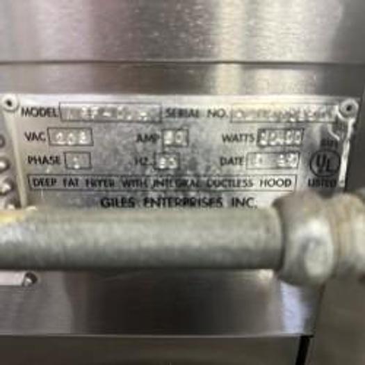 Used Giles Ventless Electric Kettle Fryer With Filtration MGF