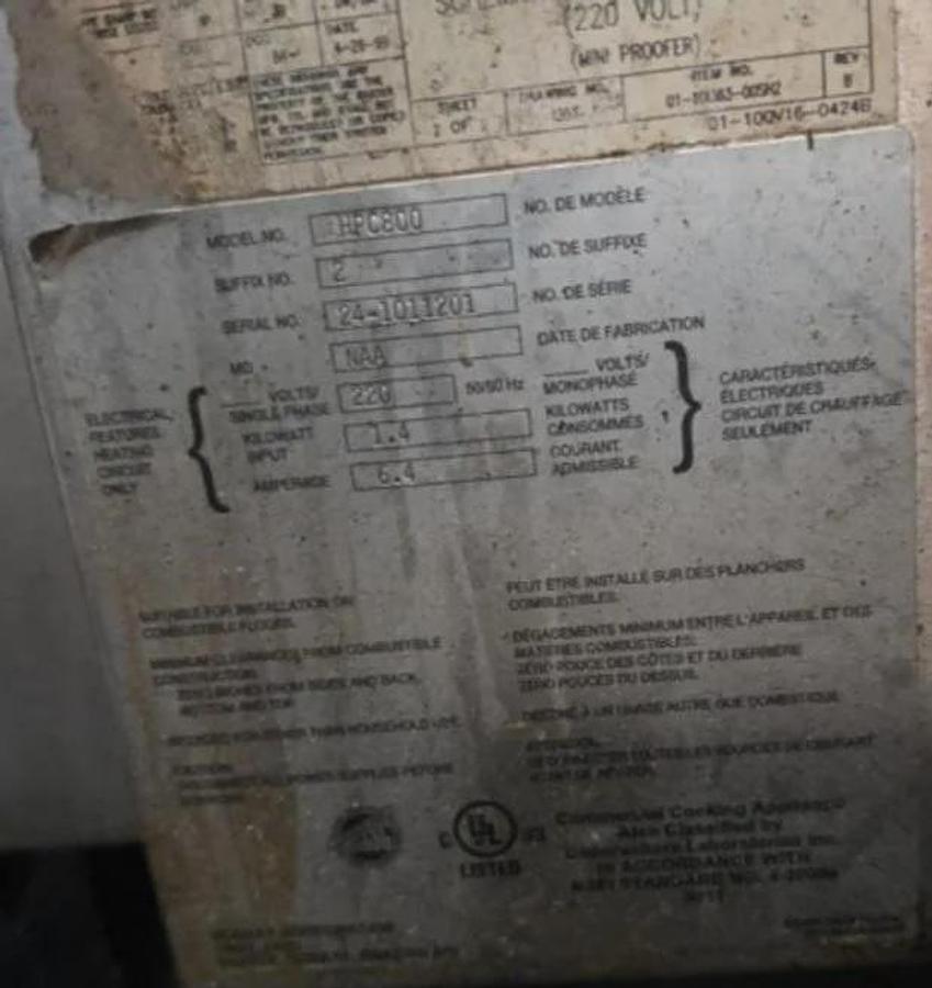 Used Hobart bakery proofer - oven