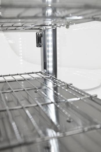  28-inch Countertop Display Warmer with 2 Front and 2 Rear Hinged Doors