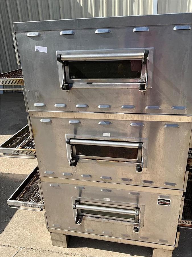 Refurbished Middleby Marshall gas triple stack conveyor ovens