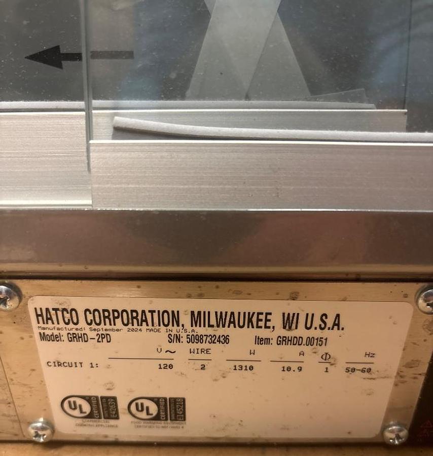 BRAND NEW Hatco GRHD-2PD Heated Glass Display Case - Dual Shelf Merchandiser