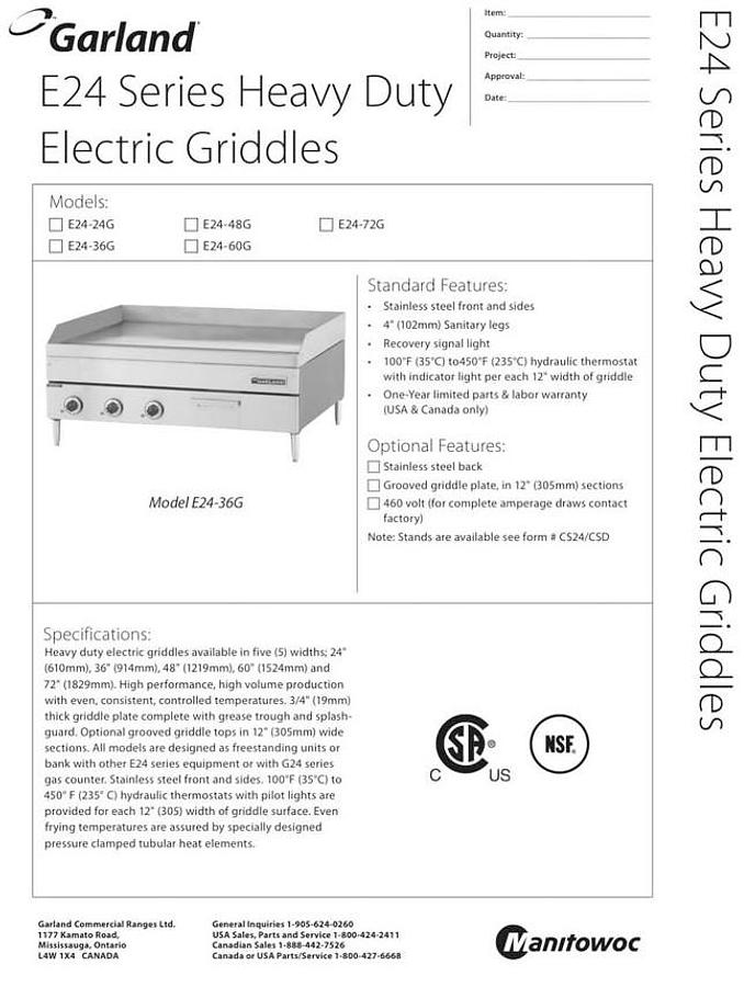 Used Garland Heavy Duty 48”Countertop Electric Griddle
