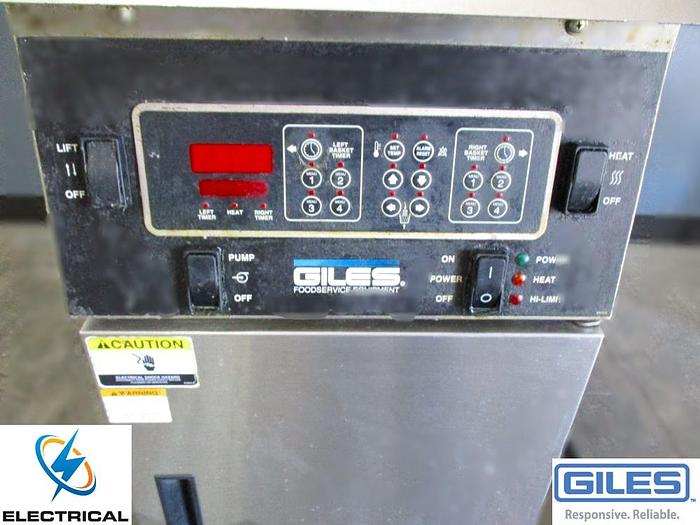 Used Giles electric deep fryer - c/w filtration