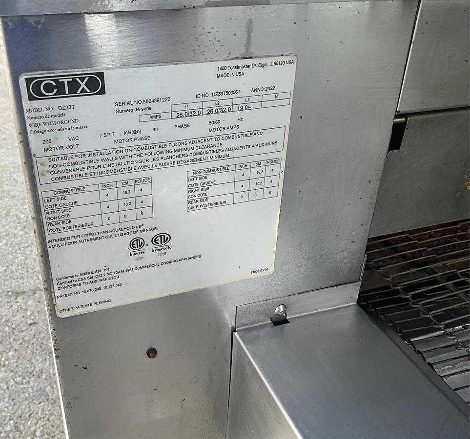 Used  CTX double stack conveyor oven