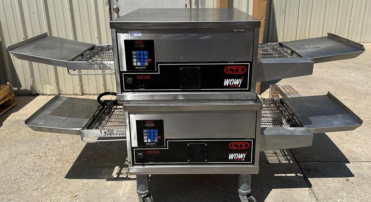 Used CTX Commercial conveyor oven on casters